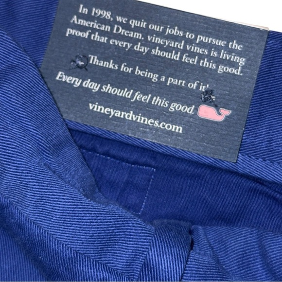 Vineyard Vines Breaker Shorts Harbor Blue Linen Cotton Blend Size 30 NWT - Picture 6 of 7